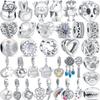 Sterling Pet Cat and Dog Pendant Unicorn Flower Family Beads Fit Original  Charms Bracelet Women DIY Jewelry