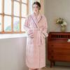 Ночная рубашка женская пижама мужская домашняя одежда осень-зима длинная коралловая бархатная плюшевая толстая парная банная рубашка фланель теплая одежда для сна