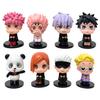 5/8 шт. Аниме Jujutsu Kaisen Фигурка 5-6,5 см Итадори Юдзи Фигурка Действия Модель Кукла из ПВХ Коллекция Настольные Аксессуары Подарок