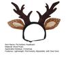 Pets Christmas Antlers Headband Adjustable Deer Hairband with Spotted Ears Deer Cosplay Headband for Dogs Cats Festive Costume Christmas Gift