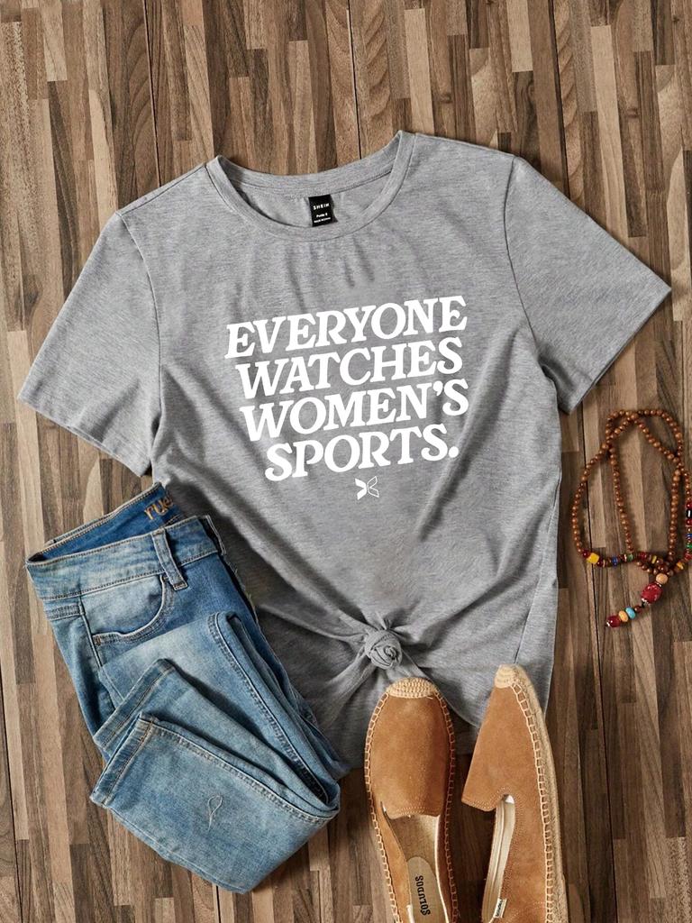 Everyone Watches Sports Unisexs Tshirt Summer Short Sleeved Tshirt Printed Oneck Casual Tshirt Fashion Unisexs Clothing