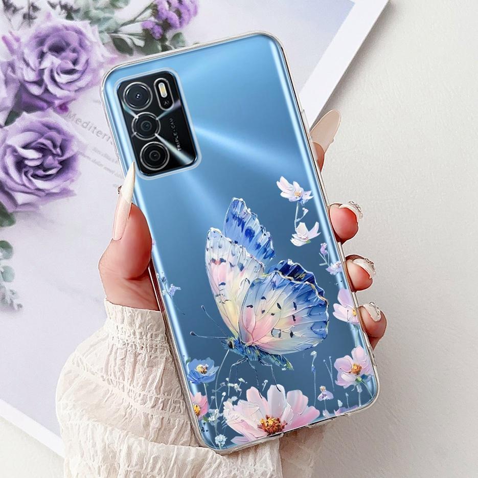 Чехол для Oppo A16 Чехол для Oppo A16s CPH2271 Роскошный Чехол с Рисунком Цветов Мягкий Тонкий Чехол для Телефона Для Oppo A16k A 16 e OppoA16 s Чехлы Сумки