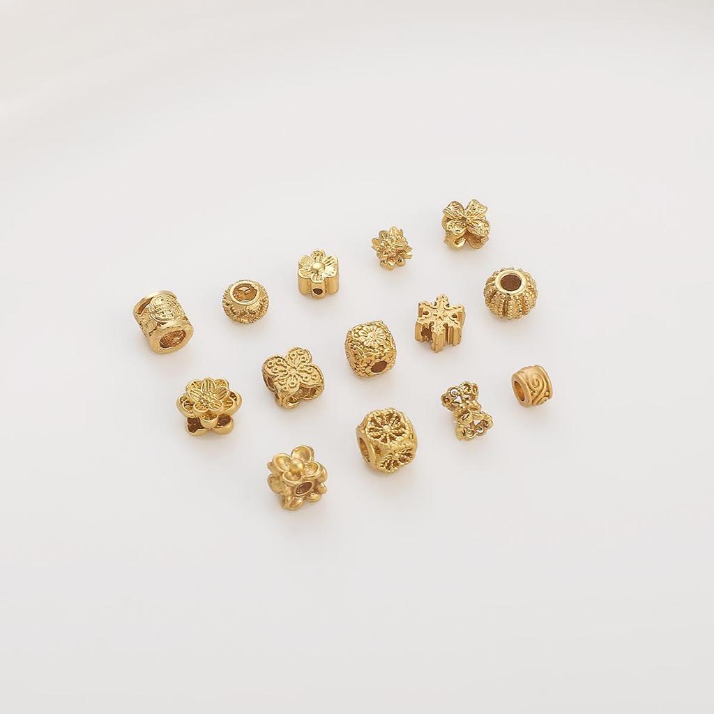 1шт 4-7 мм бусины-проставки из латуни в виде цветов для изготовления модных браслетов