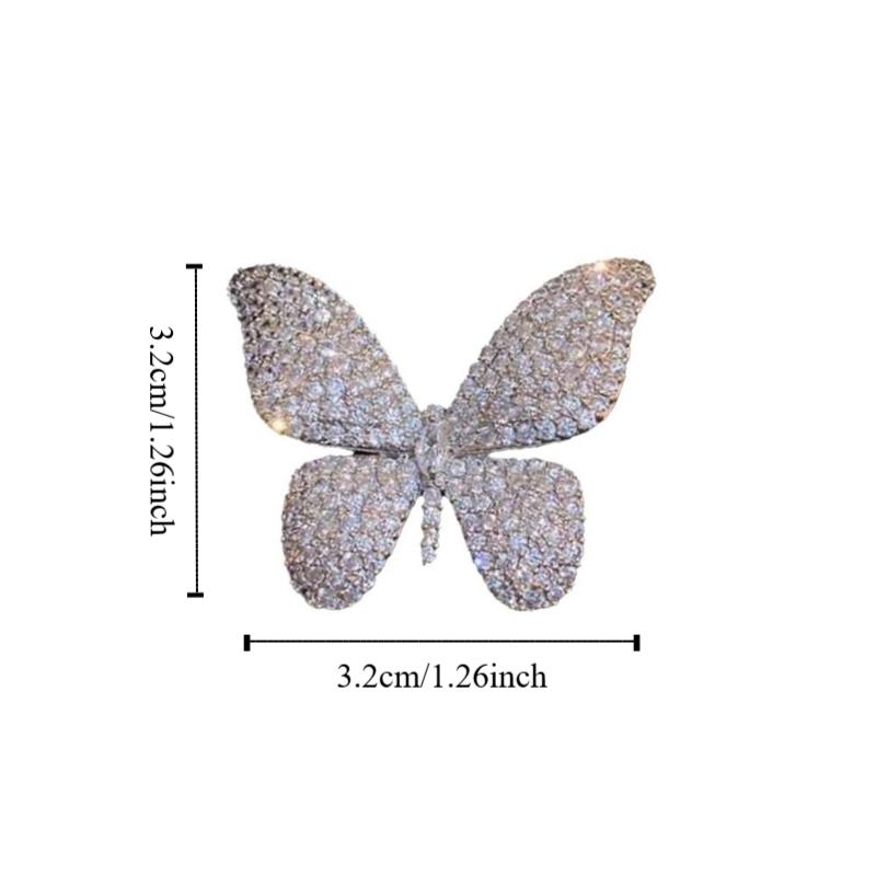 Badge Suit Collar Pin Full Rhinestone Rhinestone Brooch Fashion Rhinestone Butterfly Brooch Girls