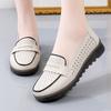 Women Moccasins Leather Driving Shoes Comfort Flats Casual Nurse Loafers Walking Minimalist Summer Maternity Shoes for Mother
