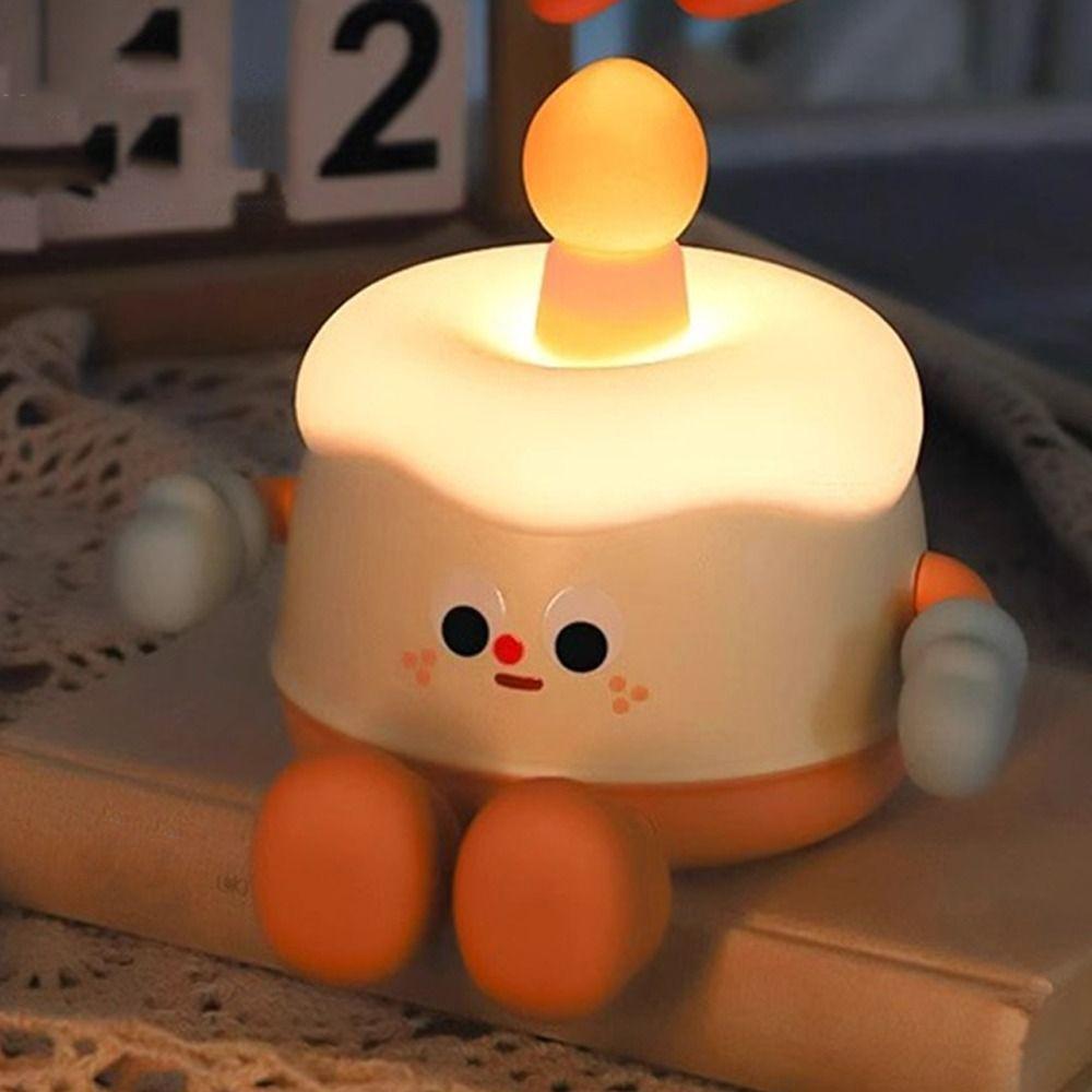 Cartoon Birthday Cake Light USB Rechargeable Table Lamp Bedside Atmosphere Light Kids Bedrooms