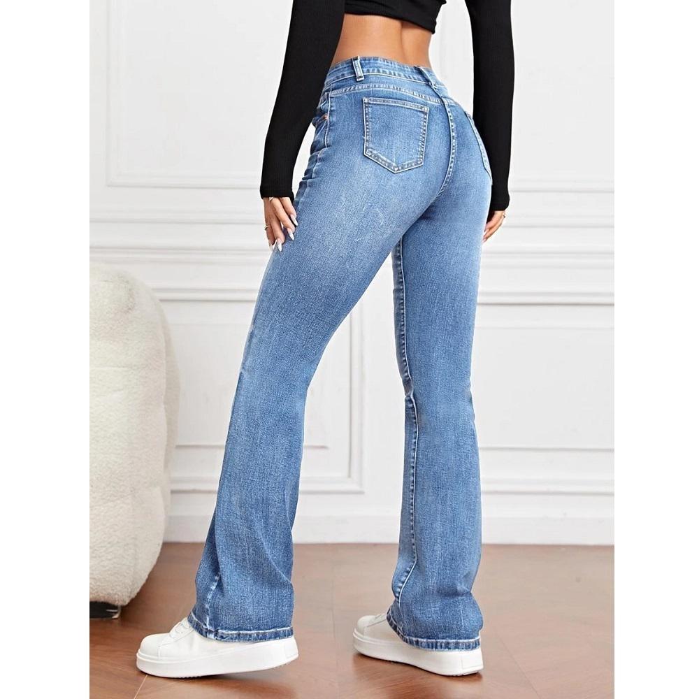 Casual Jeans Women Long Pants Comfortable Boot Cut Jeans Plus Size Trousers Women