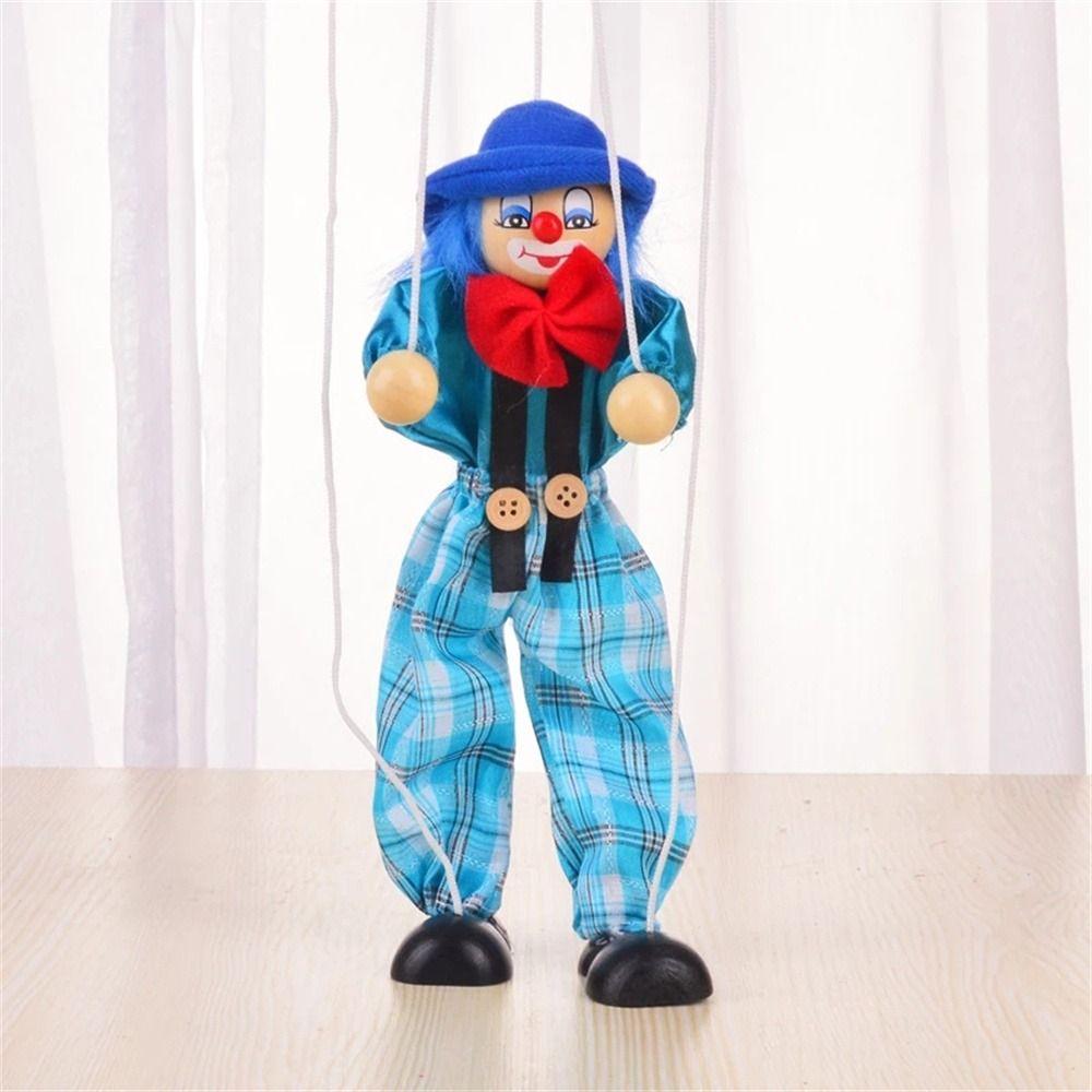 Joint Activity Kids Toy Wooden Children Gifts Handcraft Toy Pull String Puppet Puppet Puppet Clown