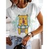3D Милый мультфильм Печатный женский футболка Летний О-образный вырез Повседневный короткий рукав Топы Женский Свободный Модный Пуловер Для Дам Повседневный