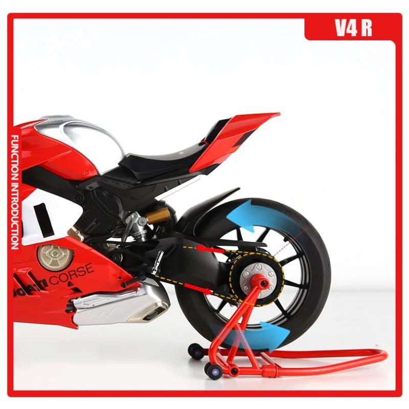 Spray 1/6 Ducati V4S Racing Motorcycle Alloy Diecast Model Car Trendy Indoor Furniture Toys Ornaments Collection Hobbies Holiday