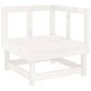 VidaXL Canapé d'Angle de Jardin, Siège avec Dossier, Meuble de Terrasse Patio Arrière-cour Balcon Extérieur, Blanc Bois de 825367