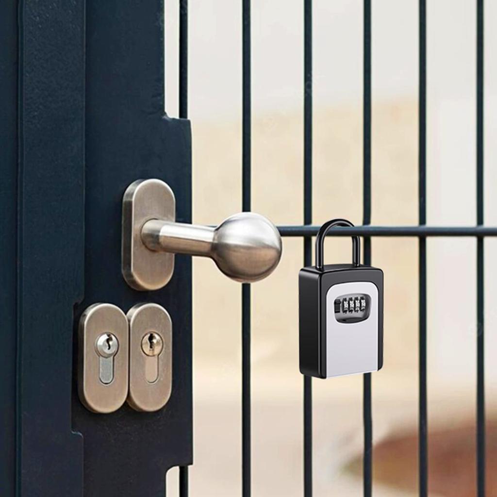 Security Key Wall Key Dial 4 Digit Dial Small Key Large Interior PIN Construction Key Crime Instruction Manual Included Box, Hanging, Box, Padlock,