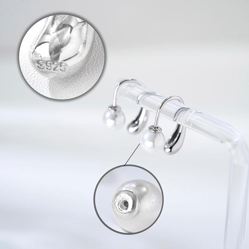 Бесплатные серьги-крючки с птичьими крючками, женские серьги-капли из жемчуга, серебро 925 пробы, совместимы с аллергией на металл, повседневное использование, офис, простой белый день, подарок взамен