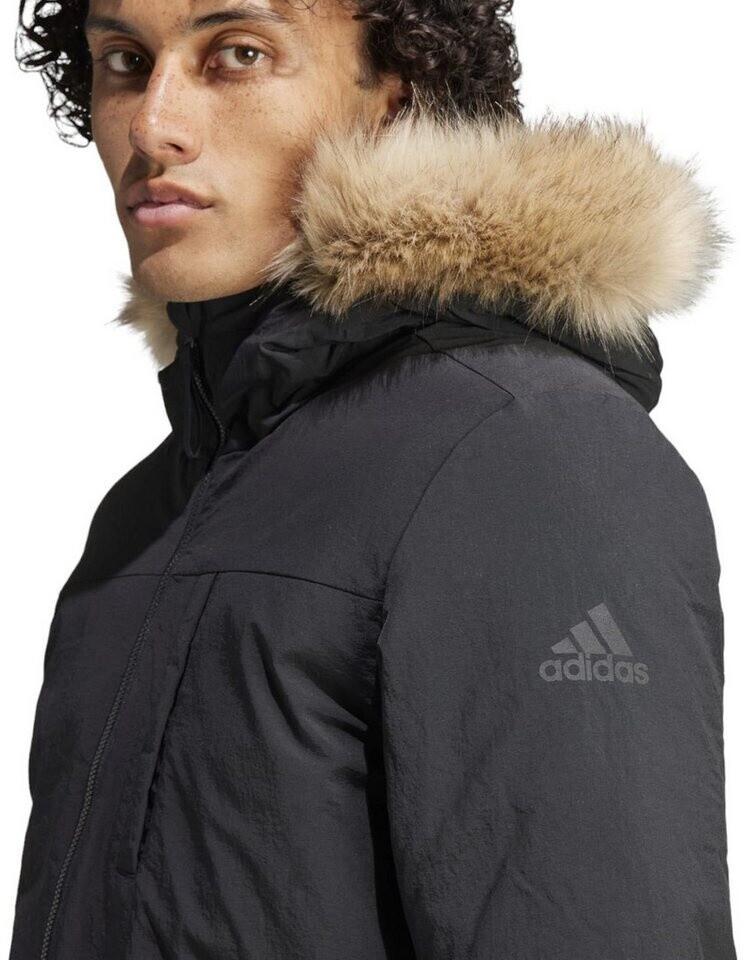 Зимняя куртка Adidas Hooded Fur Parka черного цвета