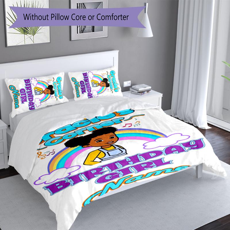 3pcs Custom Name Gracies Corner Set,Includes 1 Duvet Cover and 2 Pillowcases,All-season Bedroom Decor