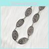 Classic Woman Metal Waist Chain With Embossed Pattern Casual Accessory Fashion