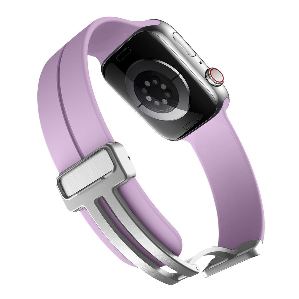 Strap For Apple watch bands 44mm 45mm 40mm 41mm 46mm 49mm Magnetic Silicone correa Bracelet iWatch Series 11 10 8 se 9 ultra 2 3