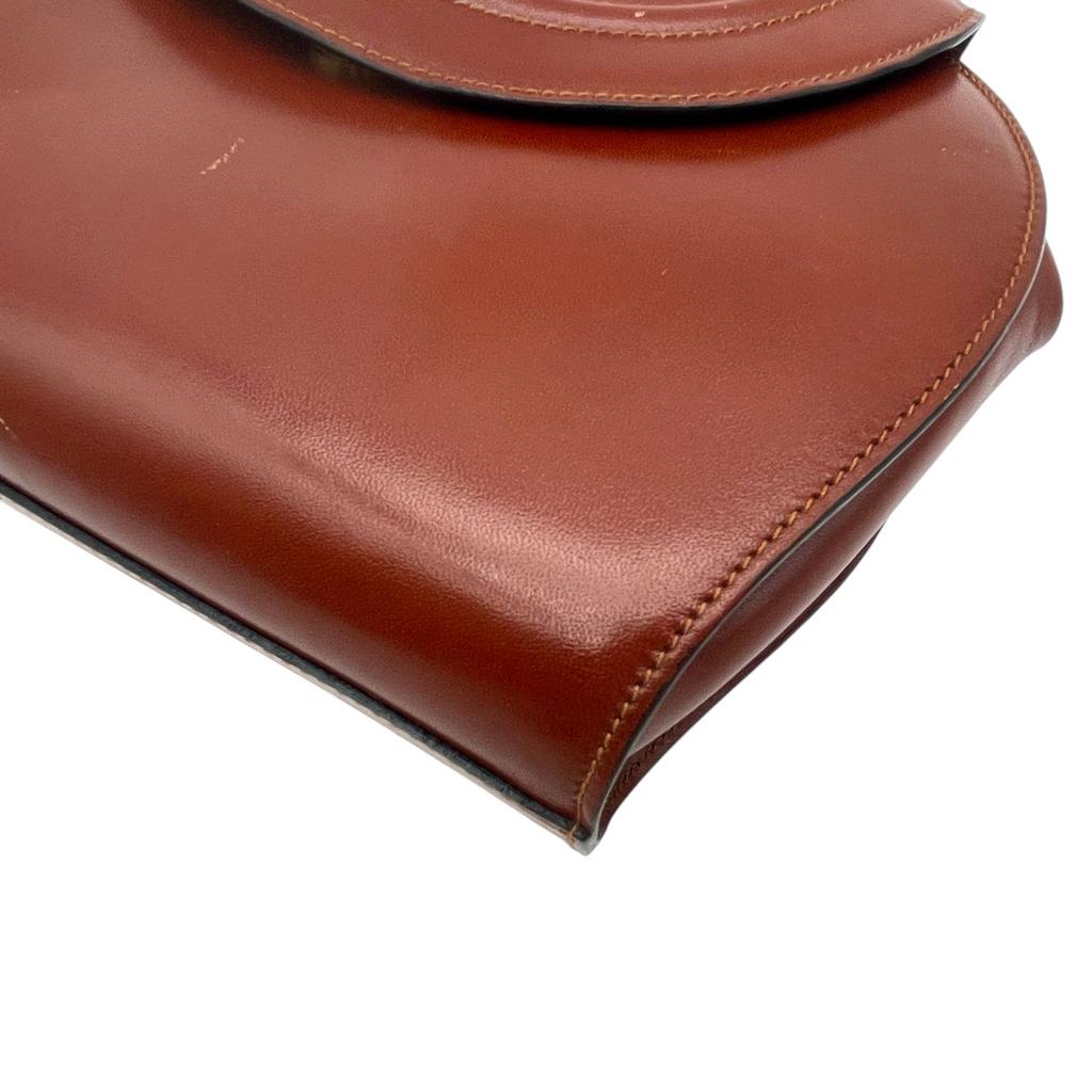 Used BALLY Handbag Top handle bagHandbag Brown/gold leather Women