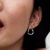 Pandora Серьги из серебра 925 пробы в форме сердца Женские серьги 293077C00