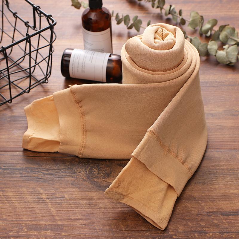 Женские осенне-зимние бархатные толстые однотонные теплые леггинсы с обнаженными ногами, артефактная верхняя одежда