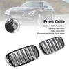 Black 2 Slat Front Kidney Grill Grille Fit BMW 7 Series G11 G12 2016-18 Pre-LCI