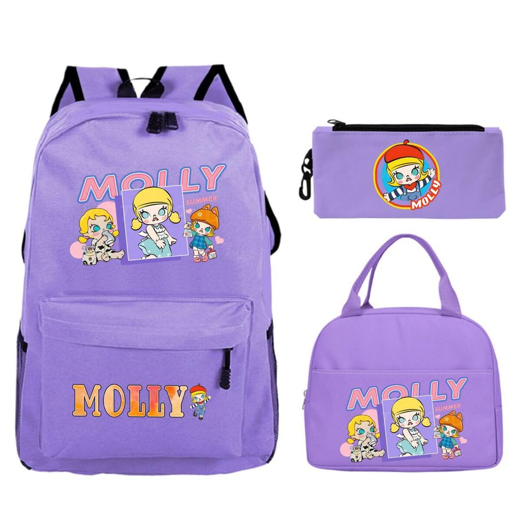 Children'S School Bag Leisure Pencil Bag College Meal Bag Printing Three-Piece Backpack For Primary And Secondary School Students