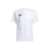 Originals Trefoil Logo Print Спортивная футболка с круглым вырезом Мужские топы Белые H32308