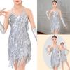 Latin Dance Dress Tassels Salsas Dancewear Sequins Fringe Dress Modern Ballroom Cha Cha Dancer Outfits for Kids Girls