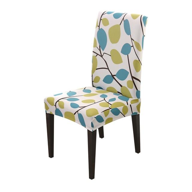6 шт., чехлы на стулья с принтом, эластичные чехлы на сиденья, съемные и моющиеся, эластичные чехлы для банкетов, отелей, столовой