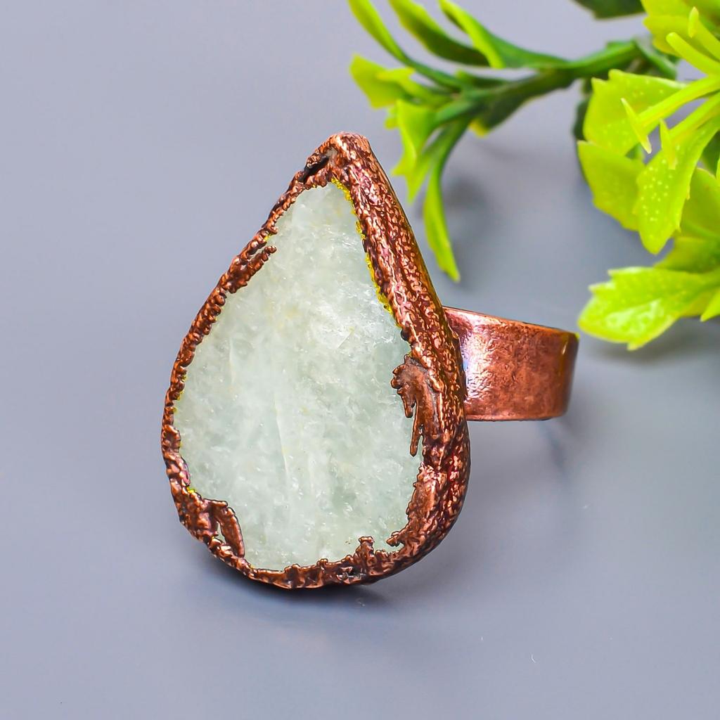 Аквамарин Камень Вечность Помолвка Подарок Лучшему Другу Март Кольцо Обещания Медь V-13