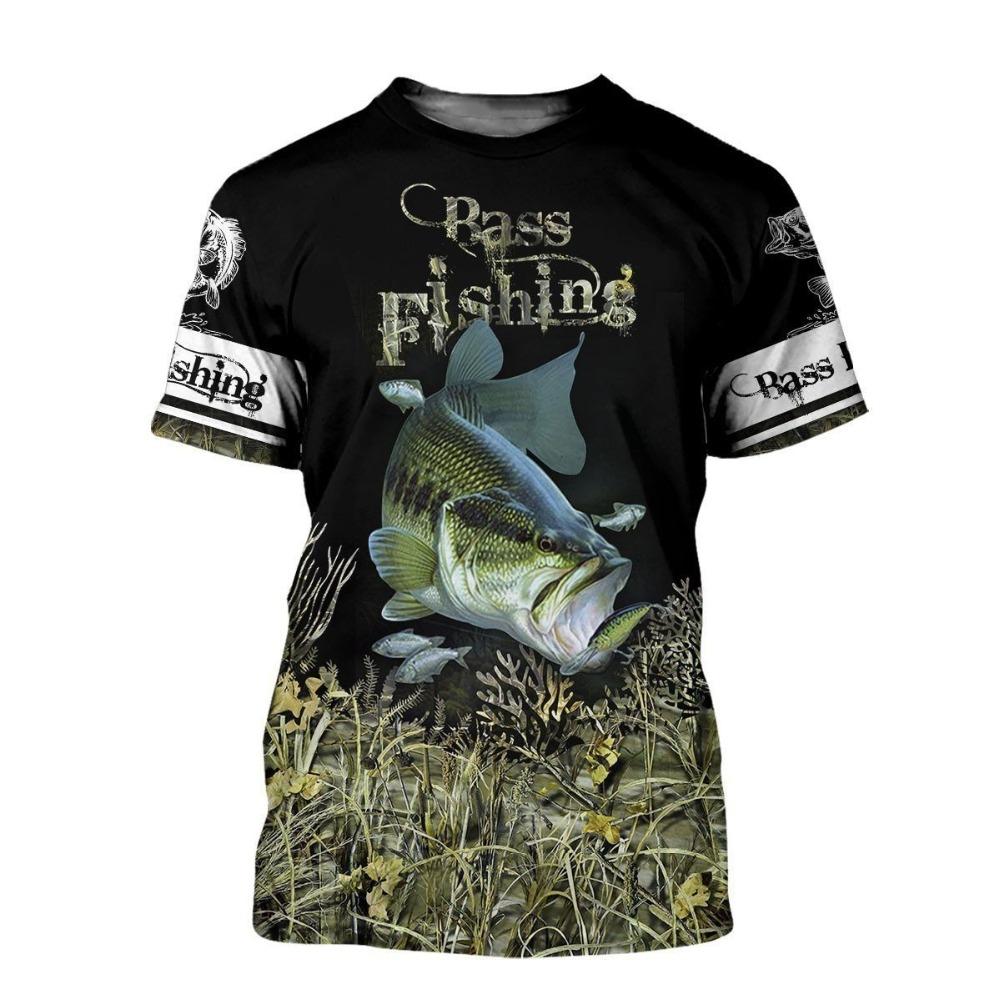 Men's Summer T-shirt Brook Trout Fishing 3D Printed Harajuku Casual Short Sleeve T-shirt Unisex Neutral Outdoor Quick Drying Top