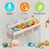 Органайзер для игрушек для ванной, 3 отделения, коробка для хранения игрушек для ванной, настенная полка для игрушек для ванной, для легкого доступа и сортировки игрушек