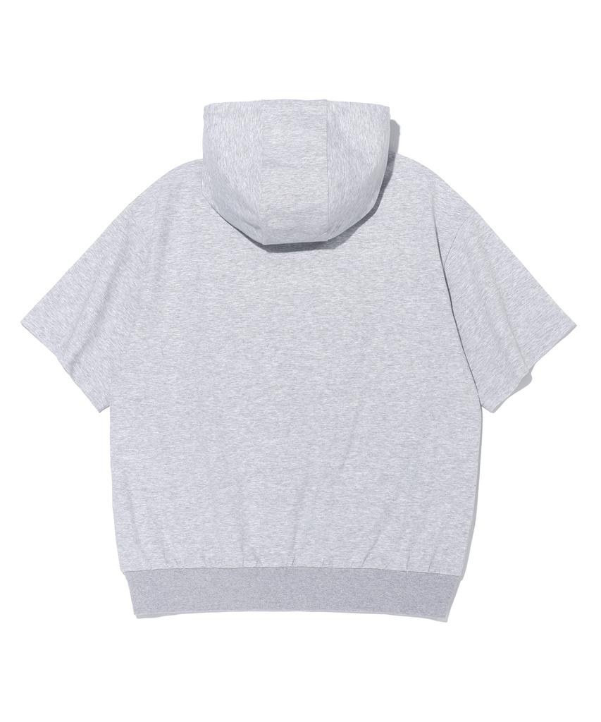 RAYFIKERS Amusement Typing Hoodie Short Sleeve Mq7Tu442_Melange Grey