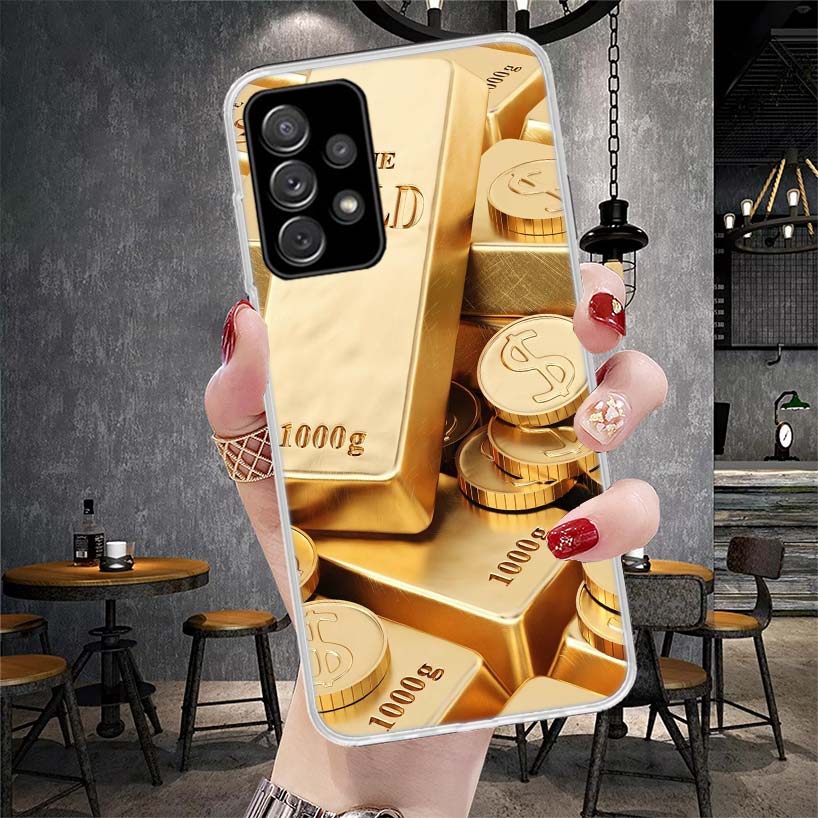 Мягкий чехол для телефона с тонким золотым узором для Samsung Galaxy A12 A22 A32 A52 A72 A02S A51 A50S A71 A70 A31 A20S Note 20 Ultra S