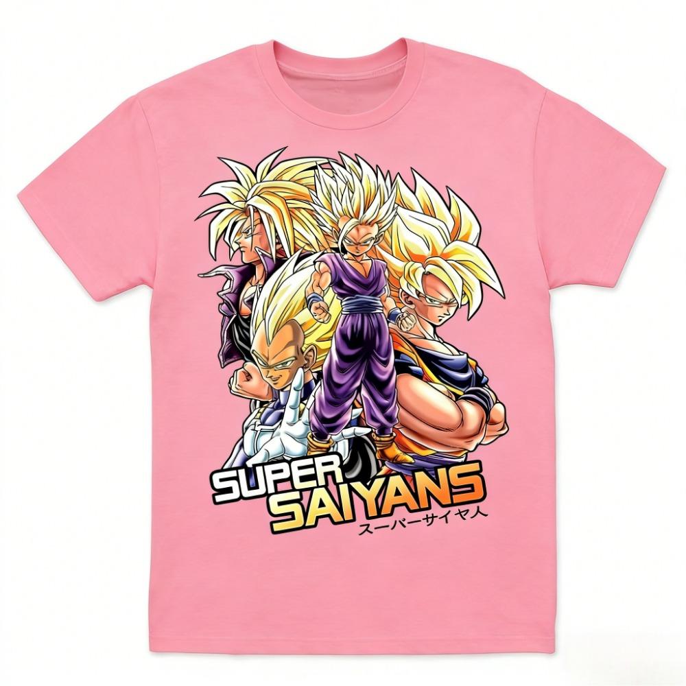 Футболка унисекс Dragon Ball Super Saiyan, 100% хлопок, летняя новинка 2026, с принтом аниме, повседневная, с коротким рукавом