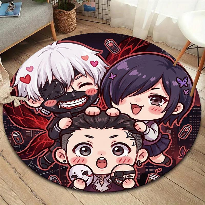 Ковер Tokyo Ghoul Круглый Ковер Ковер Для Гостиной Спальни Дивана Игровой Комнаты Декор Нескользящий Коврик Для Пола