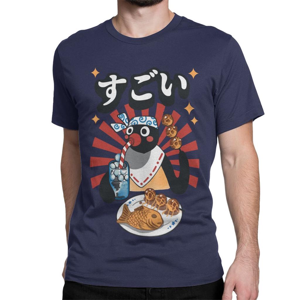 Футболка Matsuri Pengin Мужская Женская Noot Pingu Пингвин Мем Смешной Мультяшный Смешная Футболка Футболка 100% Хлопок Одежда Больших Размеров