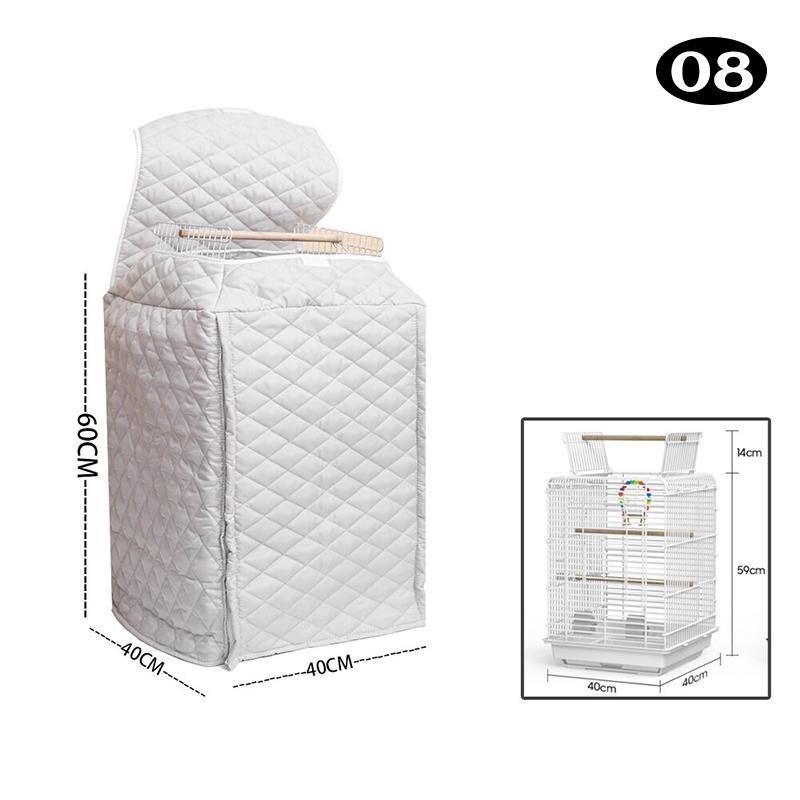 Зимний теплый чехол для клетки для птиц, хлопковый стеганый чехол для клетки, навес, защита от дождя, аксессуары для клетки для попугаев