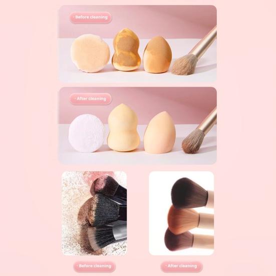 Электрический очиститель для кистей для макияжа USB Автоматическая машина для чистки косметических кистей Многофункциональная сушилка для косметических кистей Держатель Контейнер для мытья инструментов