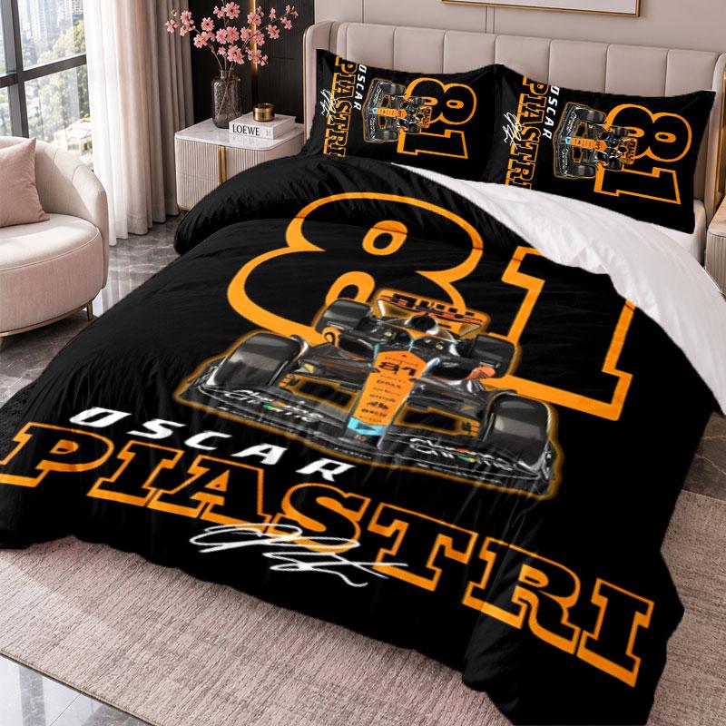 Oscar Piastri 3Pcs Bedding Set Duvet Cover With Two Pillowcases For Bedroom Home Decoration