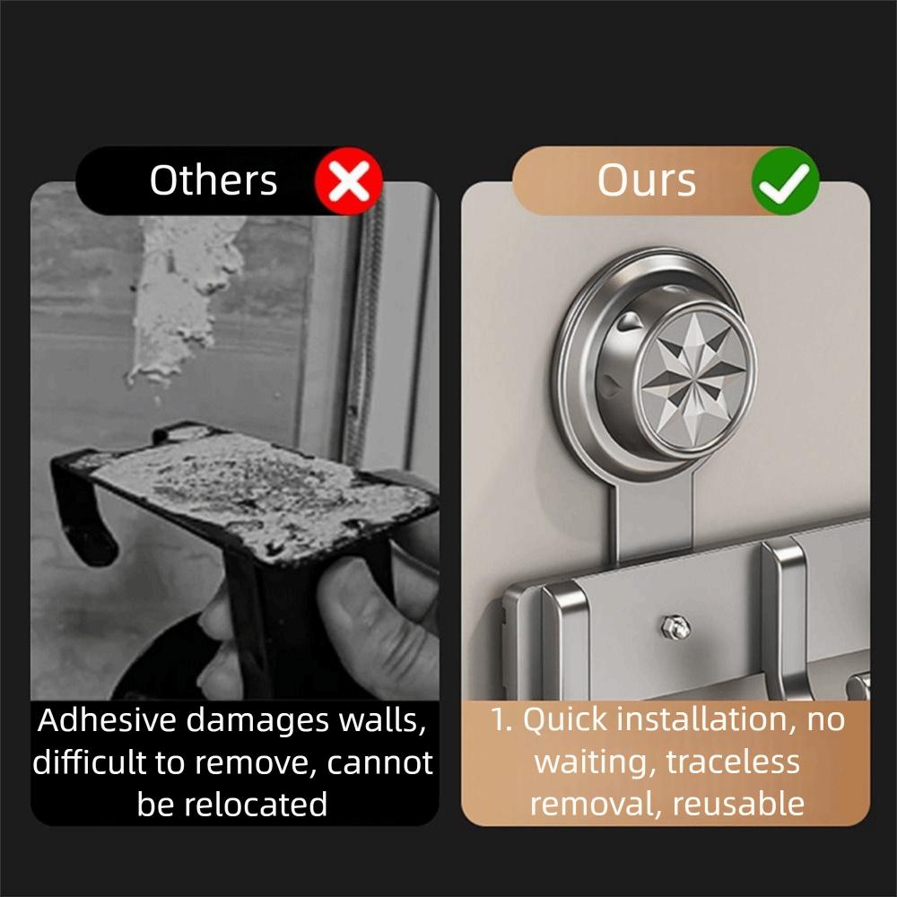 4/5/6/7/8 Hook Suction Cup Door Hook Waterproof Hanging Coat Holder Wall Clothes Hanger Clothes