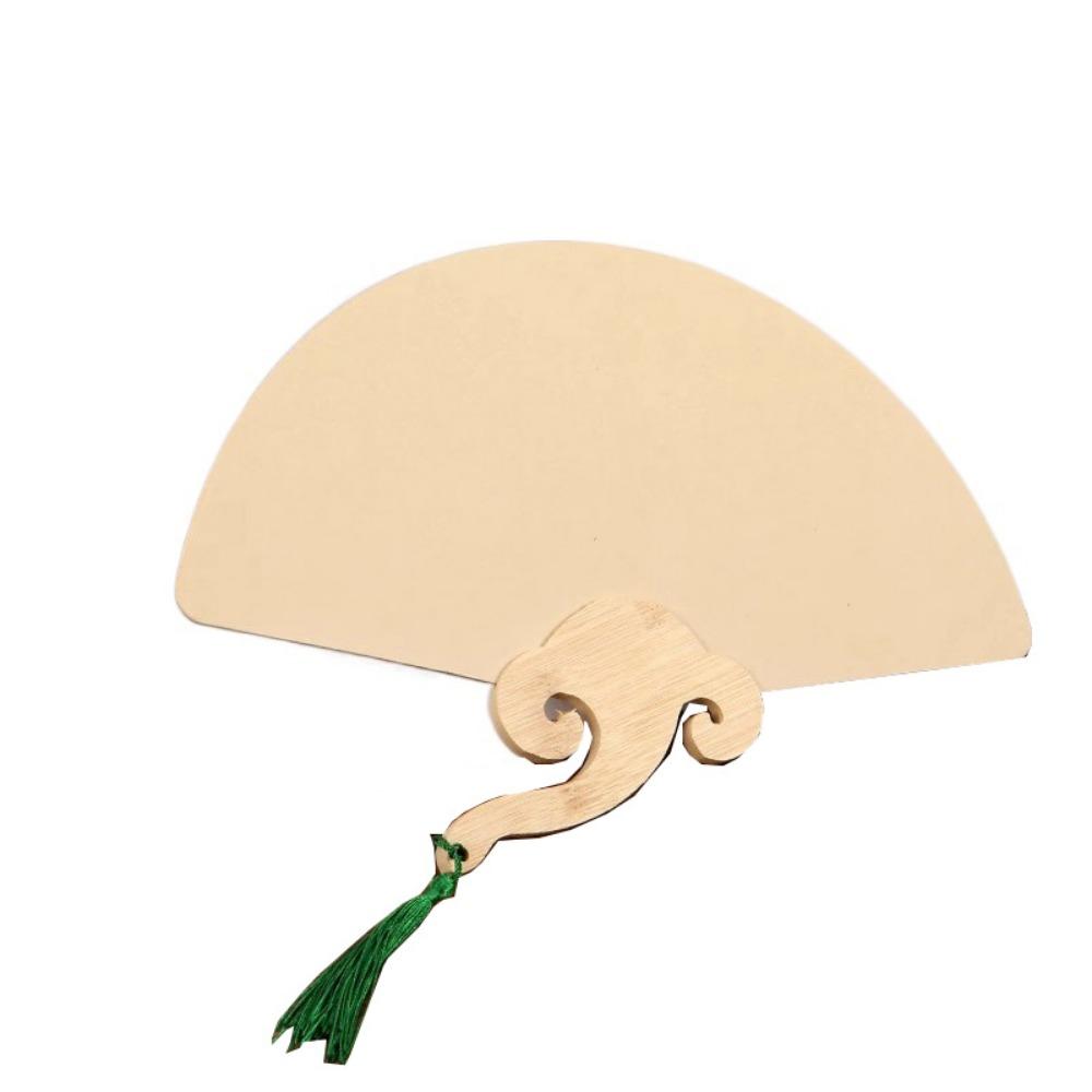 5Pcs Double-side Blank Paper Fan DIY Painting Hand Painting Graffiti Fans  Lacquer Fan