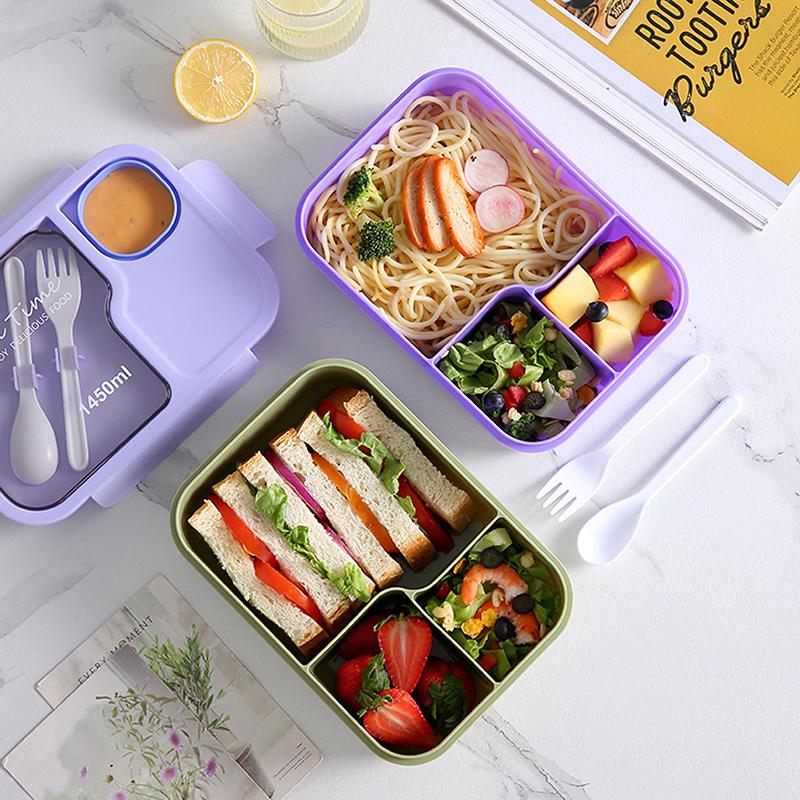 Коробка для ланча Bento для детей, девочек, мультяшных студентов, кавайных, милых, с подогревом, 3 сетки, для сэндвичей, закусок, специальная столовая, для хранения продуктов
