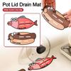 Мягкий силиконовый коврик-подставка для крышки кастрюли с дренажем, нескользящий, многофункциональный, для хранения лопаток, теплоизоляционная доска-держатель