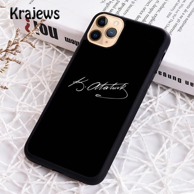 Чехол для телефона Krajews Mustafa Kemal Ataturk Signature для iPhone 14 5 SE 6s 7 8 plus X XR XS 11 12 13 pro max Samsung S21 S22 ultra