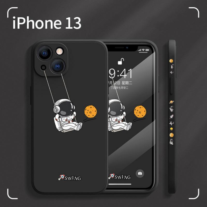 Силиконовый креативный чехол для телефона «Астронавт» для iPhone 13 12 11 Pro Max XR X 7 8 Plus