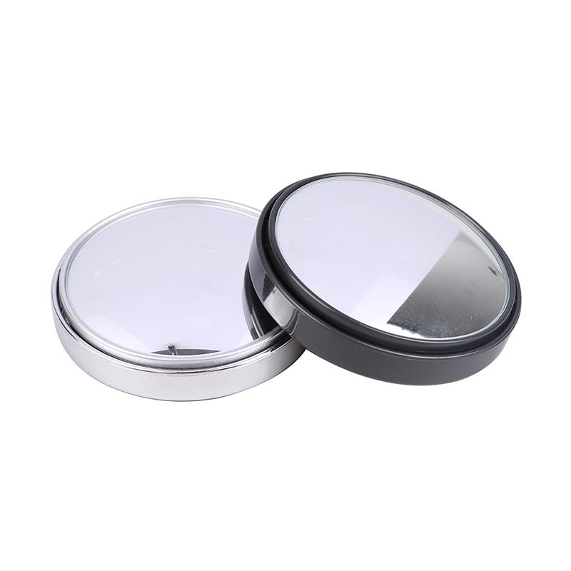 2Pcs 75Mm 3R-036 Stick-On Convex Blind Spot Rearview Mirror With Adjustable Wide Angle