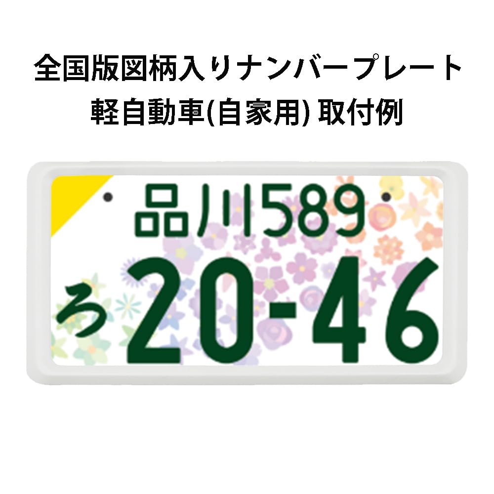 NanoSight License Plate Frame, Gloss White, Light Car, Ordinary Car, Looks Small, Yellow Edge Concealed (Gloss White, 2 Pieces)