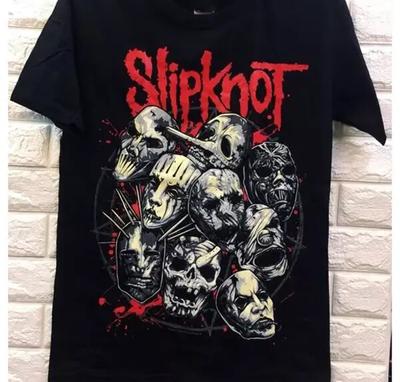 Винтажная футболка Slipknot 90-х, с коротким рукавом, черная, размеры S-5XL, унисекс