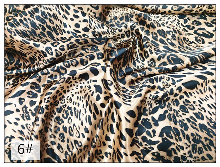 Сатиновая ткань с леопардовым принтом, имитация шелка для одежды, подкладки, повязок на голову и сумок